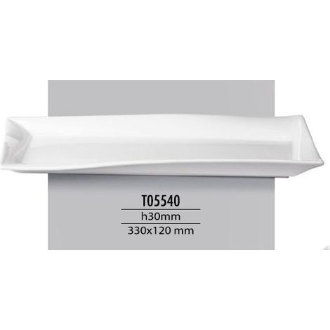 Antipastiera porcell.rett.33x12x3cm rettangolare cerve t05540