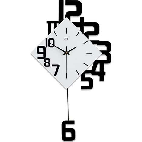 Große 3D-Wanduhr, 34 x 63 cm, geräuschlos, dekorativ, für Wohnzimmer, Küche, Schlafzimmer und Büro (1/5)