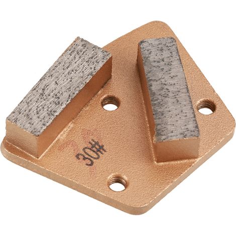 Disque de meulage diamanté trapézoïdal pour béton, grain 30 (3 trous, 2 dents droites) (1/5)