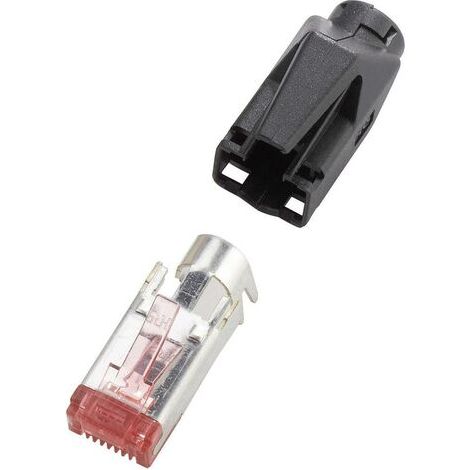 Connectique RJ45 TM21 CAT 6, blindé Renkforce H9561.4-10 RJ45 mâle, droit Pôle: 8P8C noir 10 pc(s) (1/2)