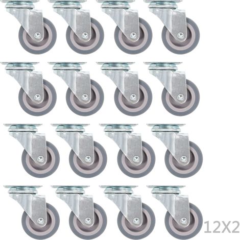 96 pcs Roulettes pivotantes 50 mm