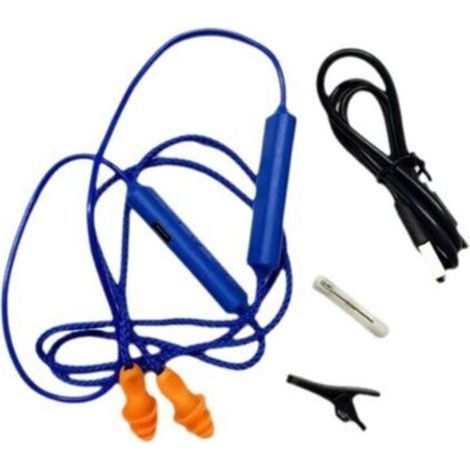 Bluetooth-Kopfhörer-Ohrstöpsel für Arbeit, Geräuschunterdrückung, Gehörschutz, Baustellen, laute Orte, Blau (1/4)