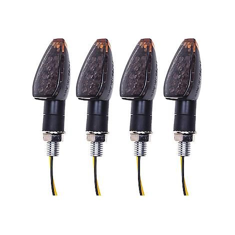 4 Stück Motorradblinker, 14 LEDs, getönt, 12 V, wasserdicht, universell für Motorrad, Roller, Quad, Cruiser, Offroad-Fahrzeuge (1/5)