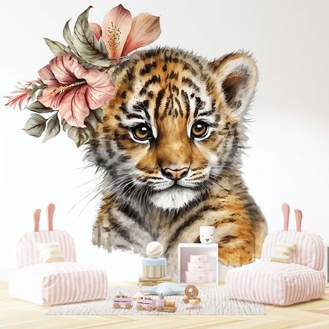Papier peint panoramique Enfants - Tigre - 130 cm x 84 cm (1/4)