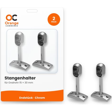 Ovalrohrhalter 15 x 30 mm für Kleiderstange 3-13 (1/5)