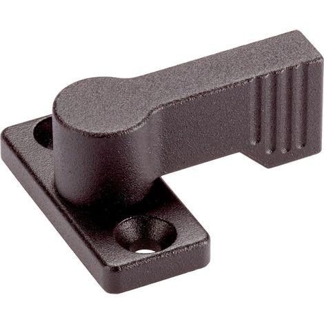 Halder Drehriegel mit Anschraubflansch schwarz