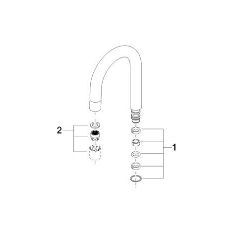 Dornbracht 90282221502-06 Bec Robinet Pièces de rechange