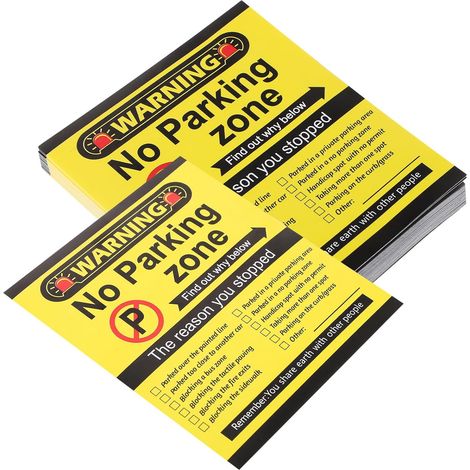 Multe per parcheggio auto: una soluzione cartacea facile e versatile - 100 cartelli divertenti per il parcheggio illegale e la sicurezza stradale (1/5)