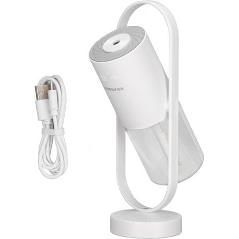 humidificateur mini projecteur rotatif à 360 degrés, veilleuse de bureau silencieuse sept couleurs USB, diffuseur d'aromathérapie portable pour la maison (1/5)