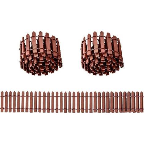 Mini Clture de Jardin 3 Pièces Bordure Jardin Bois Cltures de Jardin Miniatures Mini Cloture Bois Clture Miniature Flexible Jardin Clture Micro pour Paysage de Bricolage (1/4)