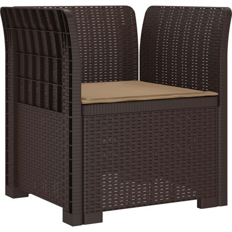 Maison Exclusive - Poltrona a 1 Posto con Cuscino Aspetto Rattan PP Marrone (1/5)