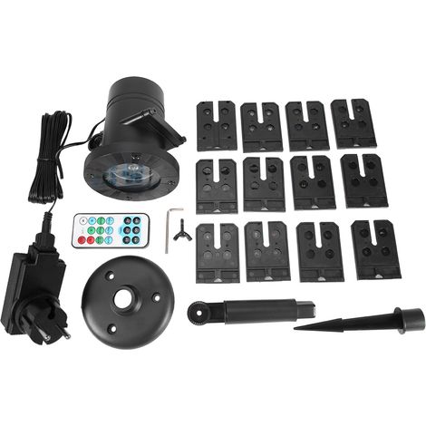 Projecteur lumineux LED flocon de neige extérieur étanche, déco de Noël jardin, avec télécommande, prise UE (1/5)