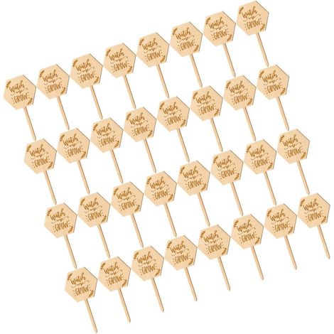 40 étiquettes en bois pour petites plantes de jardin d'extérieur (1/5)