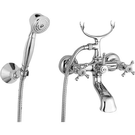 GRUPPO VASCA ESTERNO CON DOCCIA SERIE ANAIS C/ATTACCO DUPLEX E FLESSIBILE MT 1,5 RUBINETTERIE EURORAMA S.P.A.