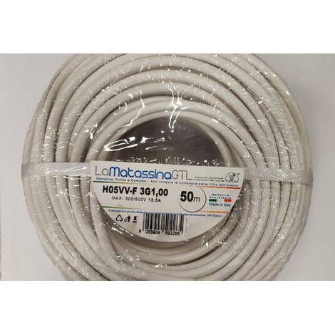 Cable multipolar go-at topline 3gx1mm2 50m blanco - h05vv-f/3gx1/b50