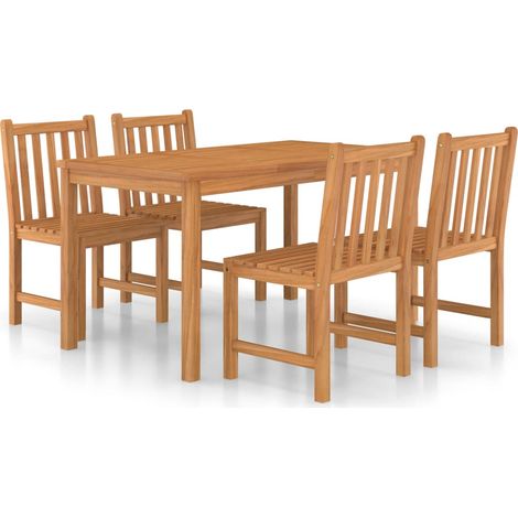 Maison Exclusive - 5-teiliges Garten-Ess-Set 140 x 80 cm Massivho