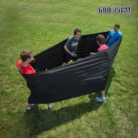 Hochelastisches Gummiband CHUNCC JH2 – Geeignet für Vertrauens- und Teambildungsaktivitäten – Auch in großer Größe erhältlich Schwarzer Umfang 600 x 75 cm (1/5)