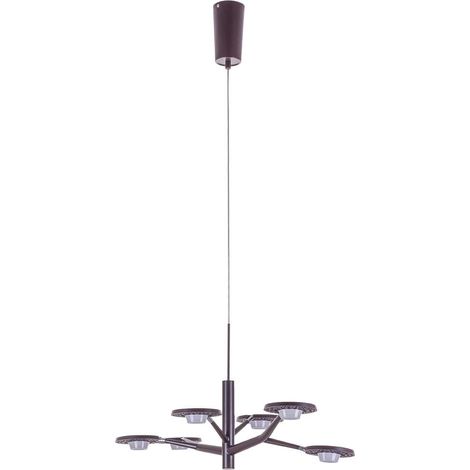 Lámpara colgante LED Italux Kresyda, moderna, bronce, AD16014-6B, CAFÉ OSCURO (1/5)