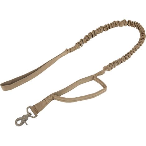 Laisse pour chien résistante en nylon militaire léger couleur sable (1/5)
