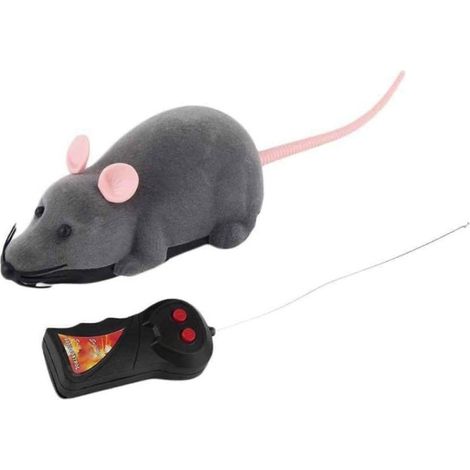 1 Souris télécommandée, jouet électronique pour chat, mouvement réaliste, plastique et tissu floqué, interaction animale (1/5)