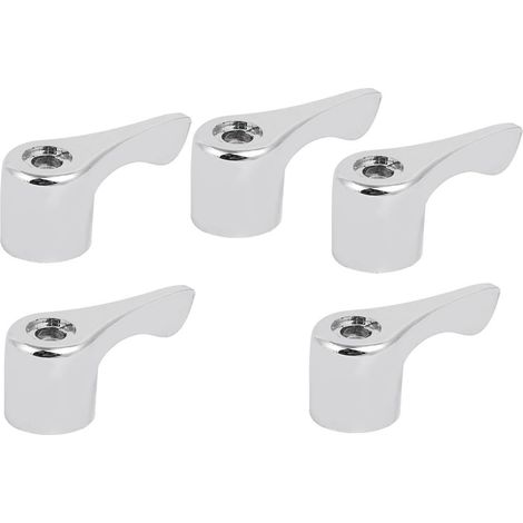 Wasserhahn Zubehör Alloy Universal Fit Griff Kit Adaptateur robinet Argent Ton 5St (1/4)