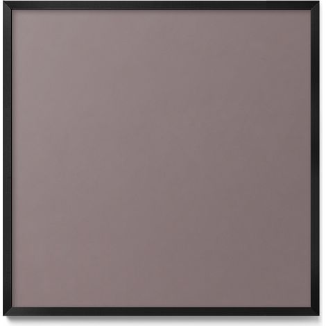 Tableau Magnétique en Métal pour Aimants - Motif Couleur marron clair - Minimaliste - Cadre Noir - 50x50 cm - Tableau Métallique Aimanté