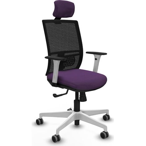 Chaise de bureau piqueras y crespo Yunquera blanc mousse découpée (1/2)