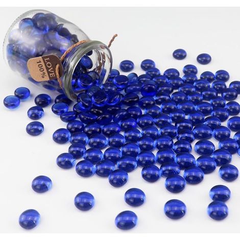Perles En Verre De 0,4Kg Pour Remplissage De Vase,Gravier D'Aquarium,Billes En Verre Plates,Pierres Précieuses,Galets,Pierre[BI37] (1/5)