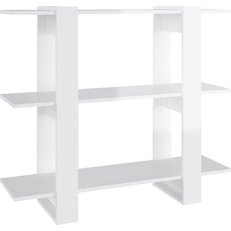 vidaXL Libreria/Divisorio Bianco Lucido 100x30x87 cm (1/5)