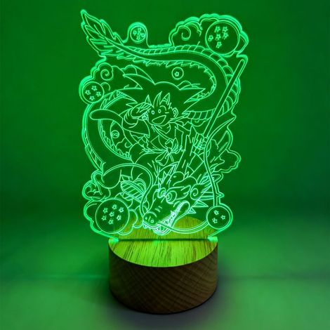 Veilleuse LED Son Goku « Perle du Dragon » Lampe 3D RGB