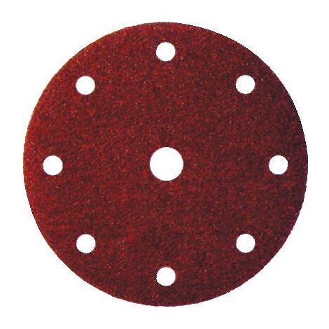 Abrasifs en disques papier auto-agrippant perforés 9 trous corindon Aber diamètre 150 mm grain 80 boîte de 50 - KLINGSPOR