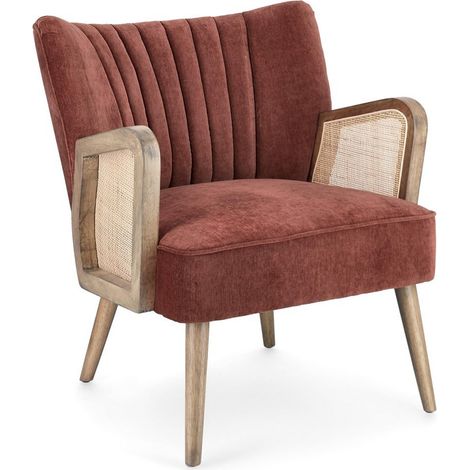 Poltrona "Virna" per interno, Struttura In Legno Di Pino E Compensato 64 x 71 x 79h cm -Mustard (1/4)