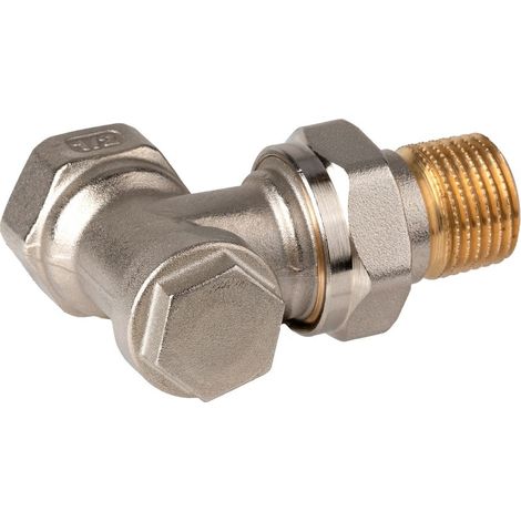Resideo Rücklaufverschraubung Verafix Messing, vernickelt, Eck, 1/2", V2400E0015 (1/4)