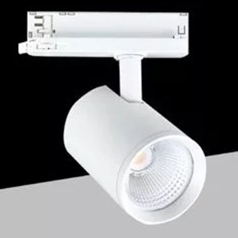TrAdE Shop Traesio - Faretto Led Per Binario Trifase 40w Lampada Orientabile Luce Naturale 4000k Ip20 Gd19c30 - Bianco (1/5)