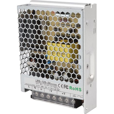 Transformateur d'alimentation à découpage LRS pour l'automatisation industrielle, le contrôle, les équipements militaires et de recherche scientifique  100-240 V LRS 120 W 24 V 5 A (1/5)