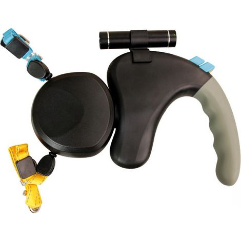 Guinzaglio doppio per cani - Per 2 cani - Guinzaglio per cani - 3 metri - Fino a 15 kg - Guinzaglio per cani - Guinzaglio da passeggiata - Guinzagli riflettenti - Con torcia - Rotazione a 360° (1/4)
