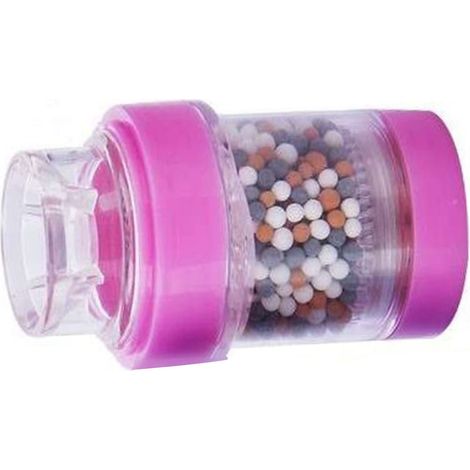 Filtre à robinet à montage direct, purificateur d'eau, élimine les métaux lourds et le calcaire, rose, pour la maison, la cuisine et la salle de bain.