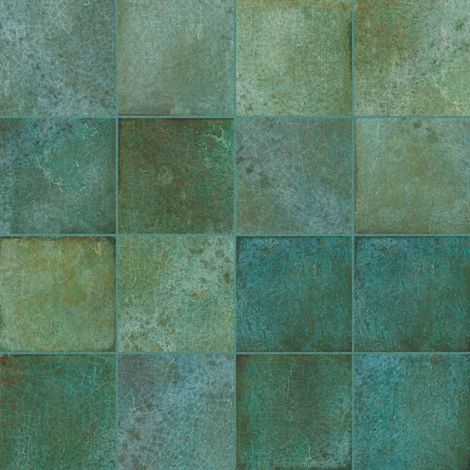 Carrelage effet Zellige Vert 10x10x0,85 cm Caldero - Mur intérieur (vendu par carton de 0,6 m²) - RO'MA CARRELAGE