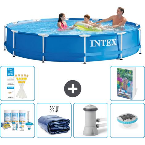 Frame Pool Rund - 366x76 cm - 7-teilig S160