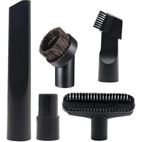 Buse d’aspirateur universelle – Lot de 5 accessoires compatibles 32–35 mm, noir, pour nettoyage précis des sols et moquettes (1/4)