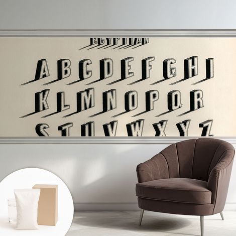 Carta Da Parati Non Tessuto - Con Colla Gratuita - Con Motivi Moderni - Design Elegante Per Pareti Atmosfera vintage 250x104 cm (1/5)