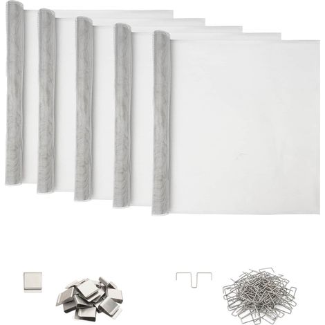 Cubierta de eje de luz con clips 5 uds. 70 x 190 cm Aluminio vidaXL