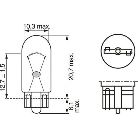 Ampoule, feu clignotant BOSCH 1 987 302 206 pour adaptable - OEM (1/2)