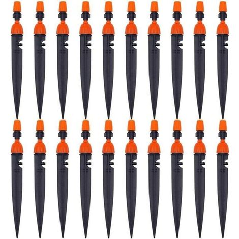 Lot de 20 goutte-à-goutte réglables - Système d'irrigation goutte à goutte à 360 degrés - Pour paysage,potager,jardin,serre