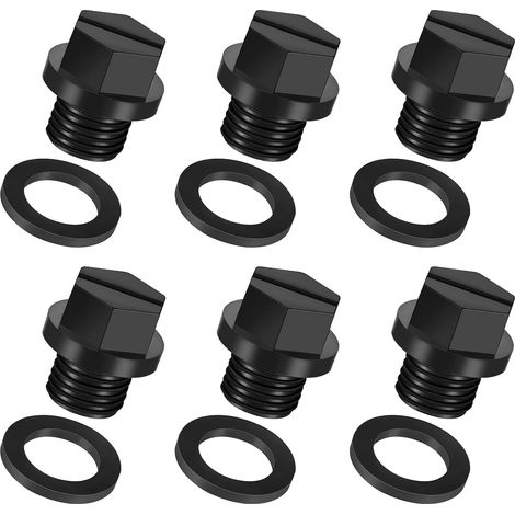 6 bouchons de vidange pour piscine Accessoires de pompe avec joints d’étanchéité inclus (1/5)
