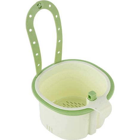 Panier d'évier de cuisine, filtre à déchets suspendu de qualité alimentaire avec système de vidange, empêche les obstructions dans les canalisations, compatible lave-vaisselle, compatible HomeGreen (1/5)