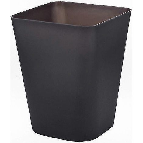 Poubelle ménagère simple à ouverture supérieure, grande poubelle à papier, noire et grise (1/5)