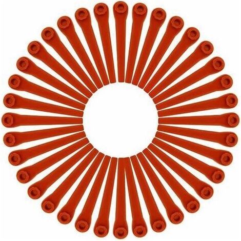 Jeu de 100 lames en plastique compatibles avec les tondeuses Gardena lames de rechange pour tondeuses Gardena et tondeuses sans fil rouge H (1/5)