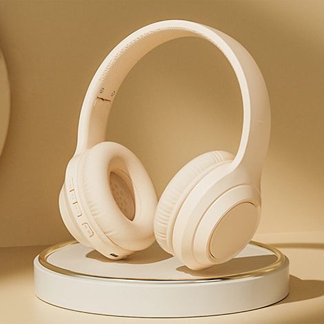 Geeignet für kabellose Bluetooth-Kopfhörer, mit Stummschalttaste, Bluetooth 5.3 HiFi-Klangqualität, extrem langer Akkulaufzeit, faltbarem Design, kabelgebundener/kabelloser Dual-Nutzung und weichen Oh (1/2)