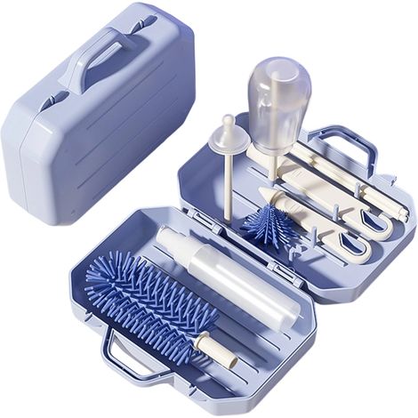 Cepillo Para Botellas - Soporte Secado Integrado - Para Biberones, Vasos, Copa De Vino Y Tubos - 1 Juego (1/5)